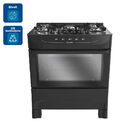 Fogão De Piso Mueller 5 Bocas Mesa De Vidro Preto Mfv5bb - Bi