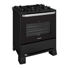 Fogão De Piso Suggar 5 Bocas Mesa De Vidro Best Glass Preto –