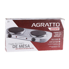 Fogão Elétrico de Mesa 2 Bocas 127V (110V) Inox Agratto