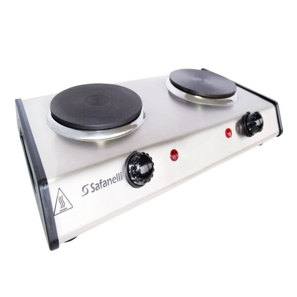 Fogão Elétrico Portátil Inox 2 Placa Safanelli