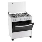 Fogão Esmaltec Bali 6 Bocas Puxador De Aço Vidro Temperado Ac