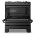 Fogão Esmaltec Ideal Pop 5 Bocas Preto Com Forno Limpa Fácil