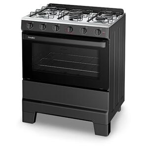Fogão 5 Bocas Esmaltec Ideal Pop Preto - Bivolt - 5120