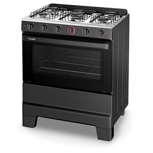 Fogão 5 Bocas Esmaltec Ideal Super Preto - Bivolt - 5121