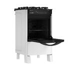 Fogão Esmaltec Pérola Glass 4 Bocas Branco Com Trempes De Fer