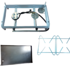 Fogão Fogareiro Caminhão Gás 2 Bocas Com Chapa E Kit Gás