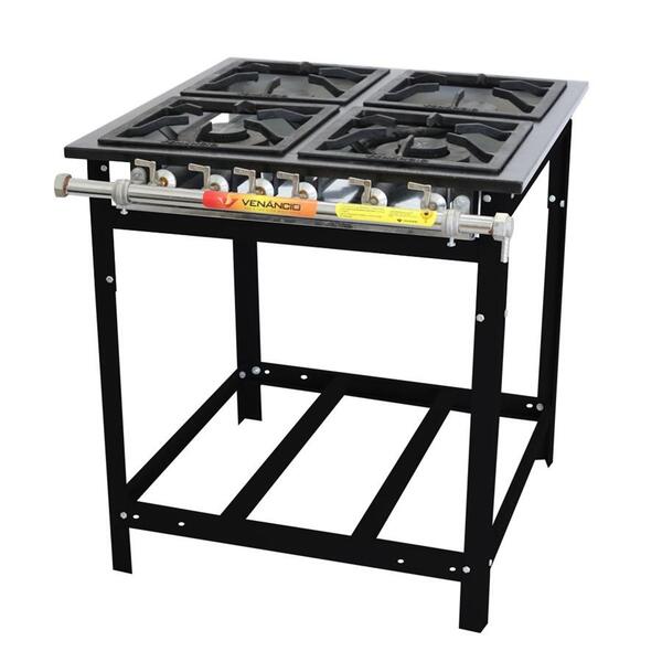 Fogão Gás Extra 4 Bocas (2 Duplas) Com Espera Para Forno E4d2