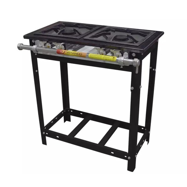 Fogão Industrial 2 Bocas Simples 30x30 Baixa Pressão Linha Ex