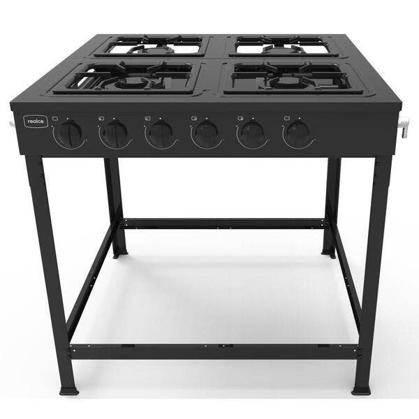 Fogão Industrial 4 Bocas Baixa Pressão Sem Forno Realce Cr220 | Leroy ...