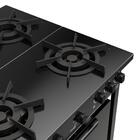 Fogão Industrial 4 Bocas Preto Com Forno E Tripla Chama Dako