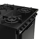 Fogão Industrial 4 Bocas Preto Com Forno E Tripla Chama Dako