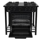 Fogão Industrial 4 Bocas Preto Com Forno E Tripla Chama Dako