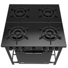 Fogão Industrial 4 Bocas Preto Com Forno E Tripla Chama Dako