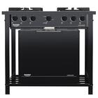 Fogão Industrial 4 Bocas Preto Com Forno E Tripla Chama Dako