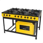 Fogão Industrial Venâncio A Gás Bravo 6 Bocas Com Forno Amare