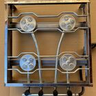 Fogão Inox 4 Bocas Chapa Alta Pressão Portatil Gás