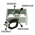 Fogão Inox Uma Boca Caminhoneiro Camping Pesca Portatil Gás