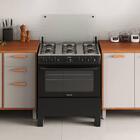 Fogão Itatiaia Star New Piso 6 Bocas Preto Mesa De Inox Bivol