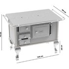 Fogão Lenha Direito 73cmx105cmx69 Cm Branco