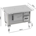 Fogão Lenha Esquerdo 73cmx105x69 Cm Branco