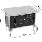 Fogão Lenha Esquerdo 73cmx105x69 Cm Preto