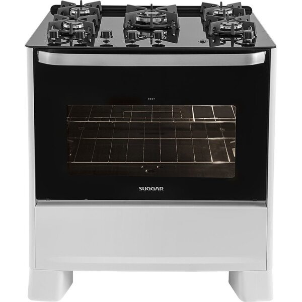 Fogão Mesa De Vidro 5 Queimadores Best Cook Suggar Bivolt Bra