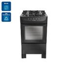 Fogão Mueller 4 Bocas Mesa De Vidro Preto Bivolt Mfv4b