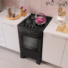 Fogão Mueller 4 Bocas Mesa De Vidro Preto Bivolt Mfv4b