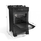 Fogão Mueller 4 Bocas Mesa De Vidro Preto Bivolt Mfv4b