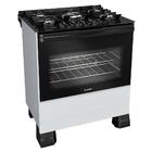 Fogão Mueller 5 Bocas Branco Com Mesa De Vidro E Tripla Chama