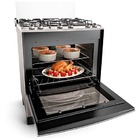 Fogão Mueller 5 Bocas Decorato Inox Com  Tripla Chama Bivolt