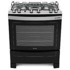 Fogão Mueller 5 Bocas Decorato Preto Com Tripla Chama Bivolt