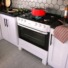 Fogão Mueller 5 Bocas Fratello Vetro Branco Com Mesa De Vidro