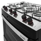 Fogão Mueller 5 Bocas Piacere Preto Fosco Bivolt