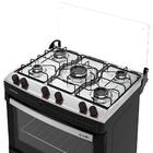 Fogão Mueller 5 Bocas Piacere Preto Fosco Bivolt