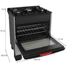 Fogão Mueller 5 Bocas Titânio Com Mesa De Vidro E Tripla Cham