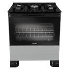 Fogão Mueller 5 Bocas Titânio Com Mesa De Vidro E Tripla Cham