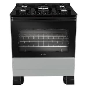 Foto de Fogão Mueller 5 Bocas Titânio Com Mesa De Vidro E Tripla Cham