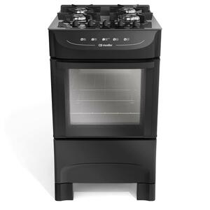 Fogão 4 Bocas Mueller Mfv4bb Preto Mesa em Vidro - Bivolt - 610000683