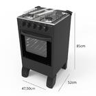 Fogão New Sirius Plus 4 Bocas Em Aço Com Forno Easy Clean Bra