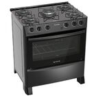 Fogão Piso Atlas Tropical Glass 5q Mesa Vidro Preto Bivolt