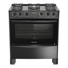 Fogão Piso Atlas Tropical Glass 5q Mesa Vidro Preto Bivolt