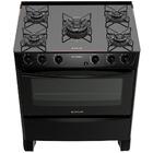 Fogão Piso Atlas Tropical Glass 5q Mesa Vidro Preto Bivolt