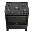 Fogão Piso Atlas Tropical Glass 5q Mesa Vidro Preto Bivolt