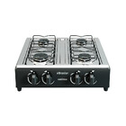 Fogão Portátil 4 Bocas Mesa Em Inox Asiatico Braslar