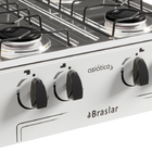 Fogão Portátil 4 Bocas Mesa Em Inox Asiatico Braslar