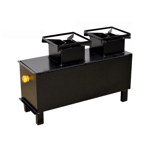 Fogão Portátil A Lenha Campeiro Em Aço 02 Boca 50x35x18cm