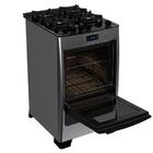 Fogão Supreme Timer Glass 4 Bocas Inox Dako Bivolt