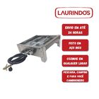 Fogão Uma Boca Inox Pequeno Mangueira Fogareiro Alta Pressão