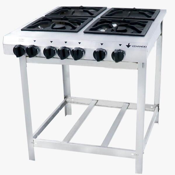 Fogão Venancio Extra Inox Com Painel 4 Queimadores 15335